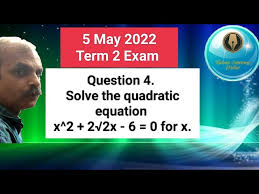 Solve The Quadratic Equation X 2 2