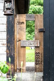 Rustic Wood Garden Shed Gate