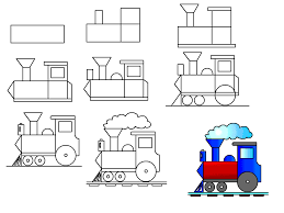 Как рисовать поезд