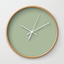 Simply Solid Laurel Green Wall Clock