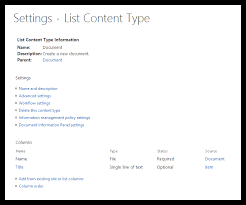 create use sharepoint content types