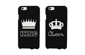 Queen Crown Matching Couple Phone Cases ...