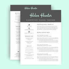 Resume Template Cv Template For Word Two Page Resume Cover Etsy