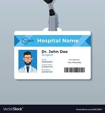 Doctor Id Card Template Medical Identity Badge
