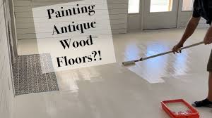 how to paint wood floors white and seal