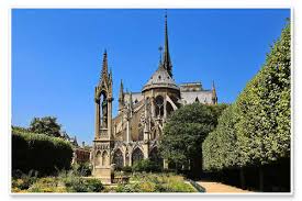 In The Garden Of Notre Dame Print By