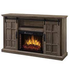 55 Colton Infrared Media Electric Fireplace Aged Oak Finish Muskoka