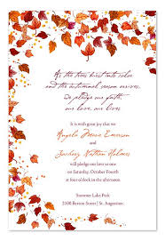 Free Fall Themed Wedding Invitation Templates Letter
