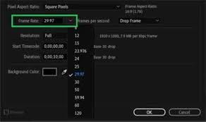 frame rate in after effects