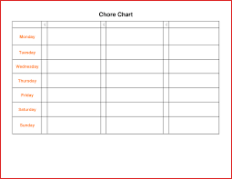 Lovely Teenage Chore Chart Resume Pdf