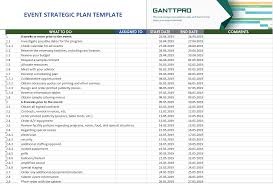 Event Strategic Plan Template Excel Template Free Download