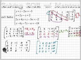 Solving A 4x4 With Matrices