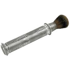 antique victorian silver shaving brush