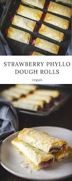 Here are 12 phyllo dough recipes—from savory to sweet—that are impressive yet totally easy to make at home. Strawberry Phyllo Dough Rolls Pastries Recipes Dessert Easy Vegan Dessert Phyllo Dough Recipes
