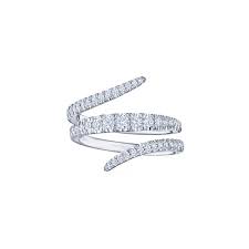 vine wrap ring with diamonds in 18k