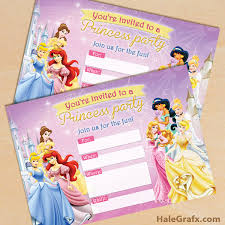 Free Printable Disney Princesses Party Invitation