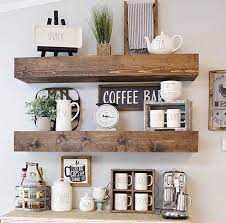floating shelves kitchen shelf decor