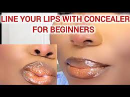 how to line your lips using a concealer