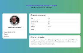 html code for student profile page