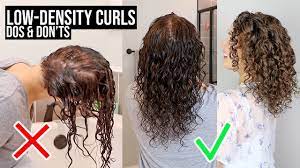 how to style low density thin curls