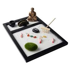Promo Wooden Zen Sand Box Mini Desktop