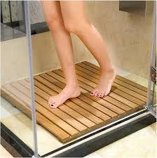 jyhhcys non slip teak wood shower mat