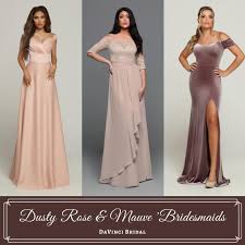 dusty rose mauve bridesmaids dresses