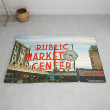seattle pike place market rug by
