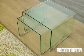 murano bent glass nest of table