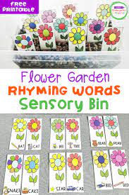 free flower garden rhyming words