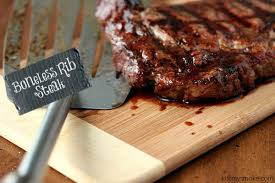 grilled boneless rib steak