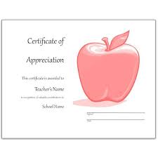 Free Teacher Appreciation Certificates Download Word And Publisher