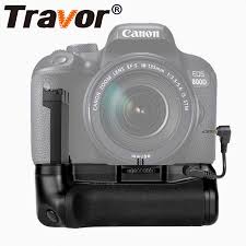 Us 23 89 30 Off Travor Vertical Battery Grip Holder For Canon Eos 800d Rebel T7i 77d Kiss X9i Dslr Camera Work With One Or Two Lp E17 Battery In