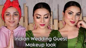 indian wedding guest makeup with green
