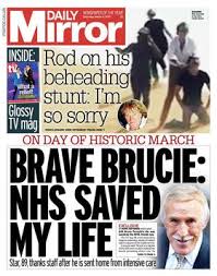 An example of a tabloid is the national enquirer. Daily Mirror Wikipedia