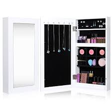 lifewit mirrored jewelry cabinet wall