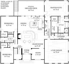 3 bedroom house plans open floor plan