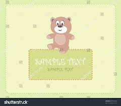 Baby Cards With Teddy Bear Baby Arrival Announcement Ez Canvas