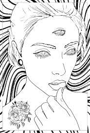 These creative coloring pages can help. Mystic Thoughtful Woman Psychedelic Adult Coloring Pages