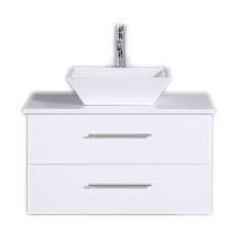 W bath vanity in rosewood with reinforced acrylic vanity top in white with white basin. Totti Wave 30 Inch White Modern Bathroom Vanity With Counter Top And Sink Decors Us
