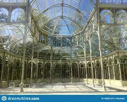 Crystal Palace Interior in Madrid Spain Stock Photo - Image of glass, rest:  160531214