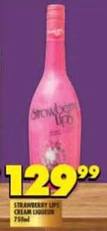 strawberry lips cream liqueur 750ml