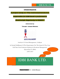 6248608 Summer Training Project Report On Idbi Bank