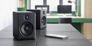 Any speaker will get your job done but there are some good looking speakers with good audio quality and easy setup. The Best Computer Speakers To Upgrade Your Laptop Or Desktop