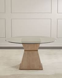 sparrow round glass top dining table