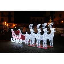 Reindeer And Sleigh Lighted