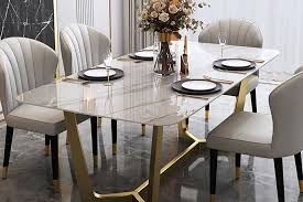 Modern Dining Table Chair In Black And