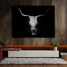 Bull Skull Canvas Print Wall Art