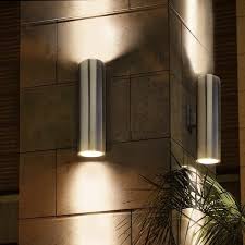 Shop 2 Light Outdoor Wall Sconce Cylinder Sleek Up Down Light Outdoor Armed Sconce Overstock 31631327