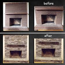 brick fireplace remodel